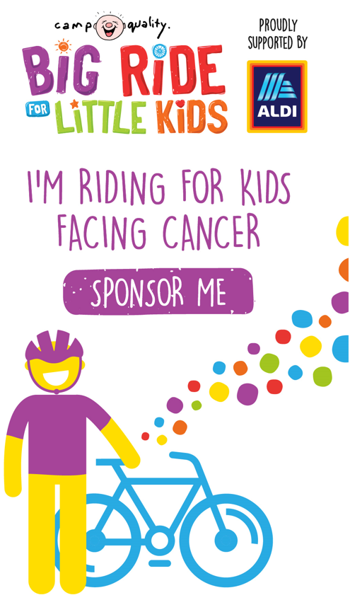 Instagram Story | I'm riding for kids facing cancer
