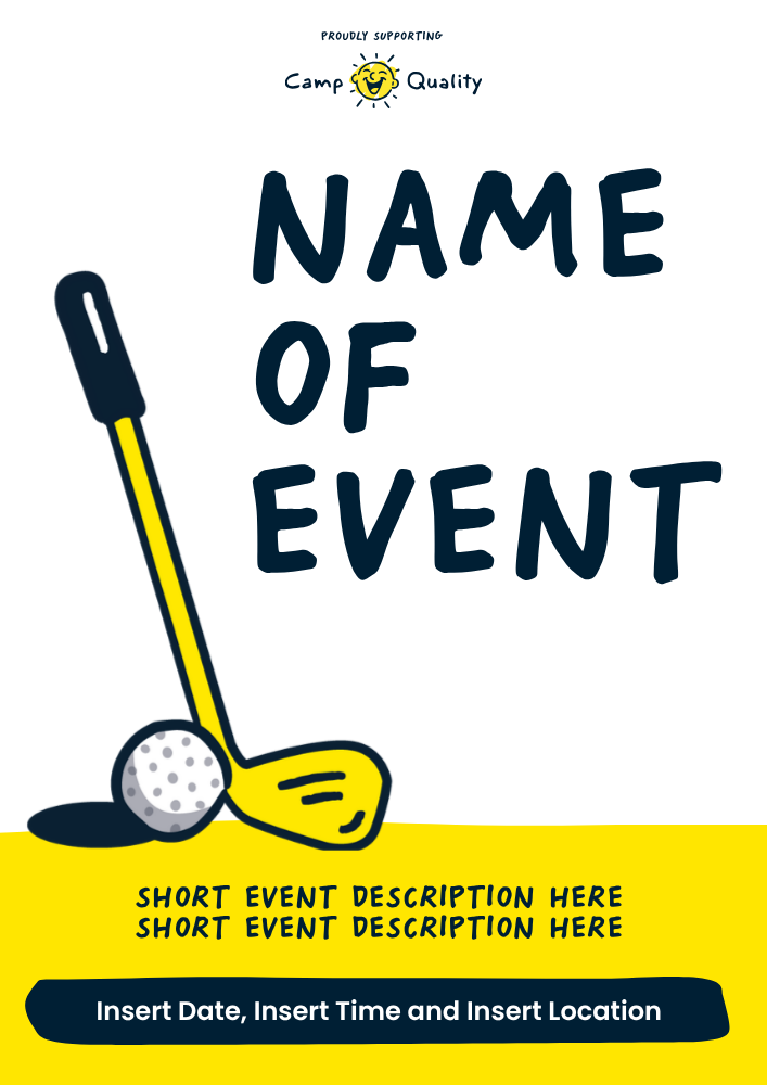 DIY golf poster template preview