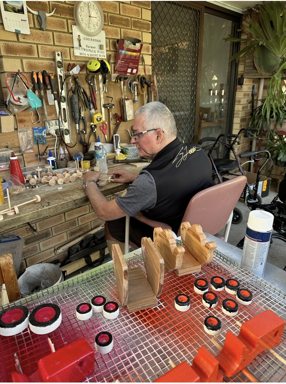Handmade wooden toys from the Old Blokes Shed