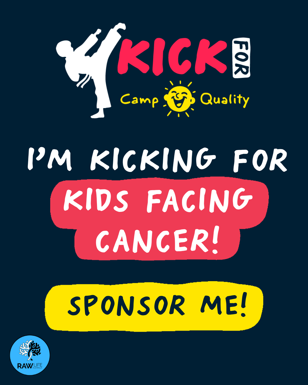 Kick for Camp Quality Social Tile 1
