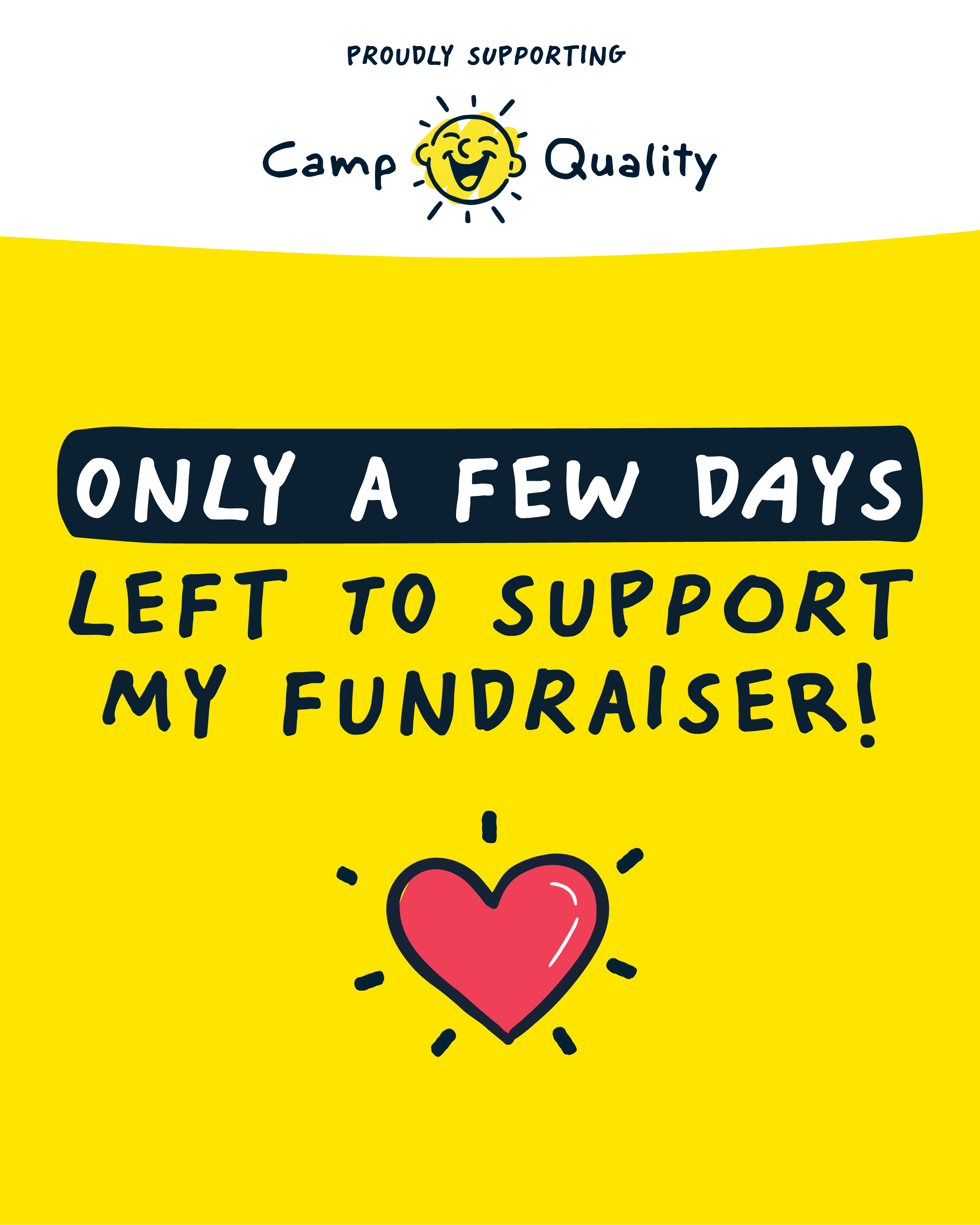Camp Quality final fundraising push social post
