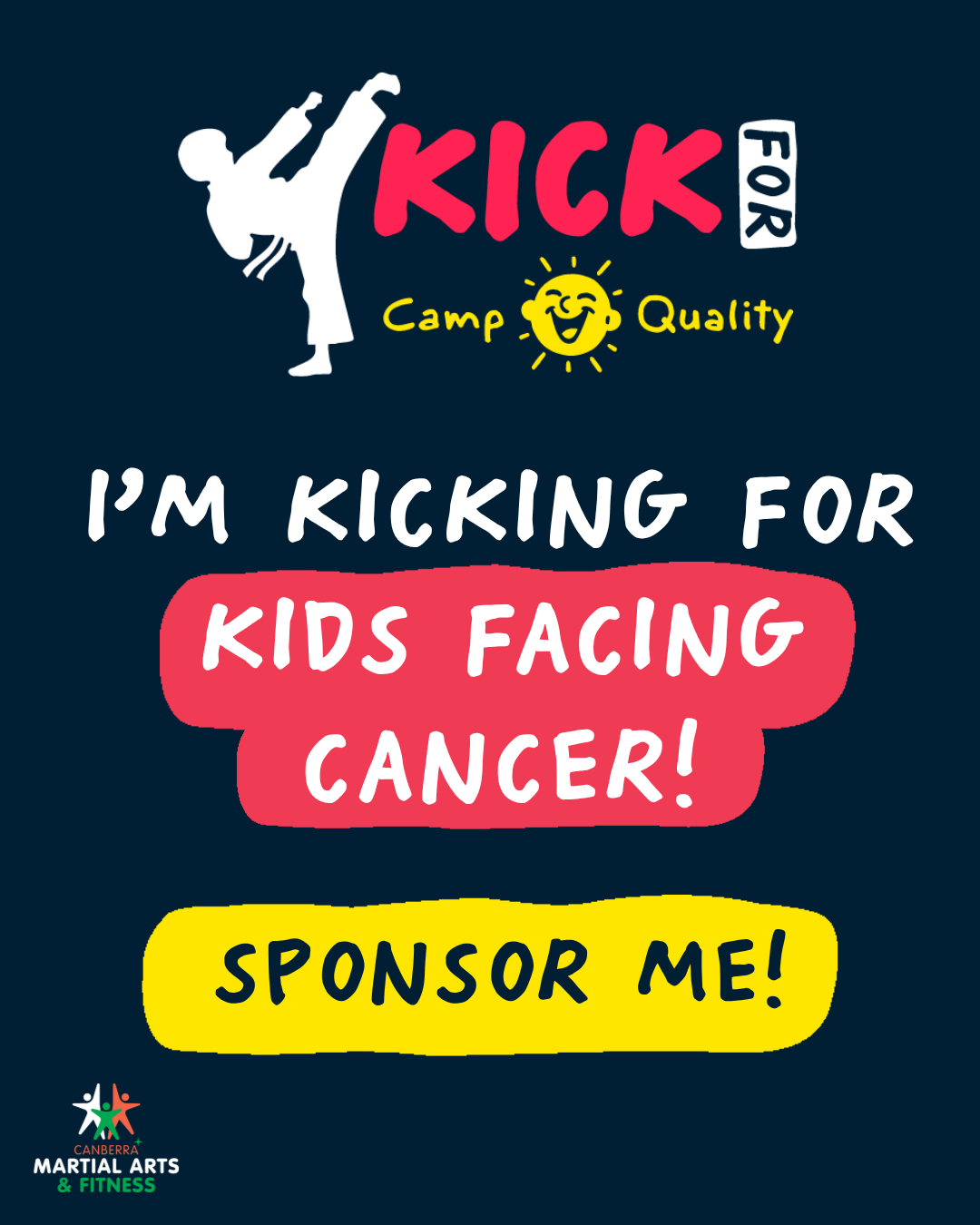 Kick for Camp Quality Social Tile 1